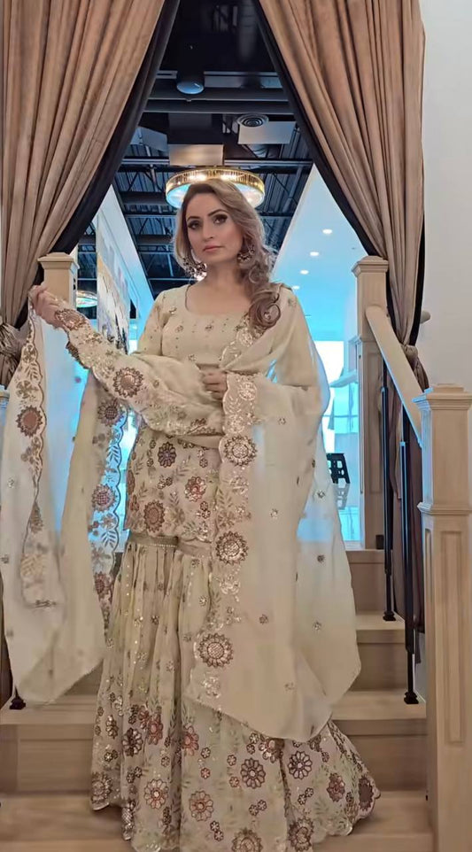 Roshan Jashn Cream New Designer Patiala Suit