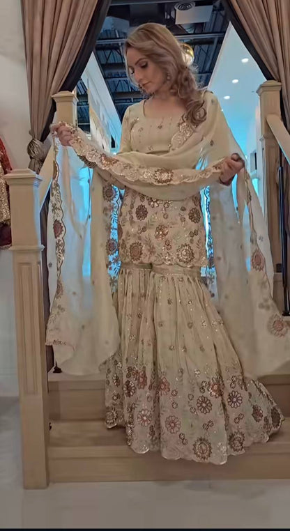 Roshan Jashn Cream New Designer Patiala Suit