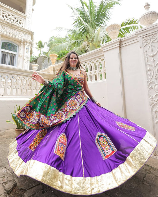 Rajvanshi Leela Mirror Work Navratri Lehenga Set