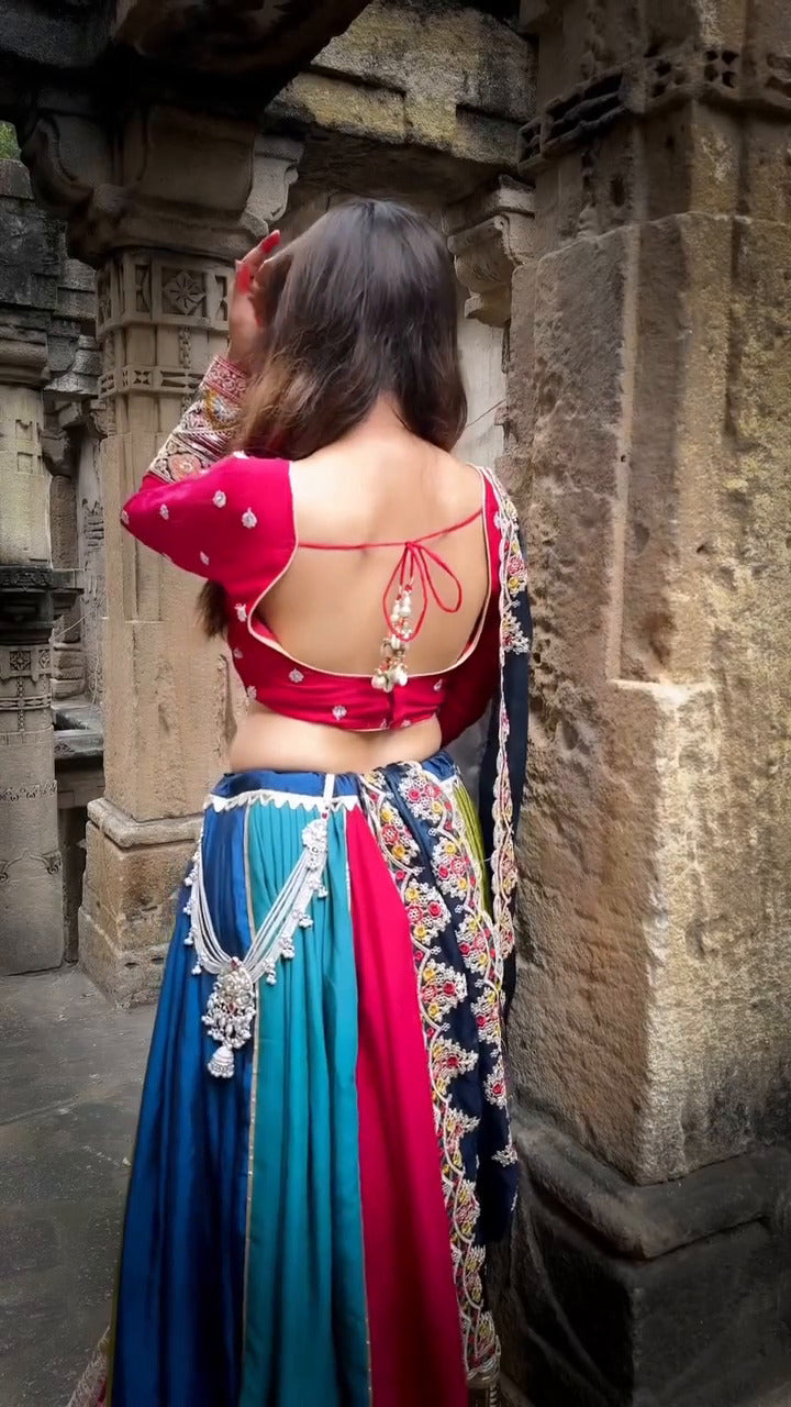 Garba Glow Designer & Silk Patchwork Navratri Chaniya Choli