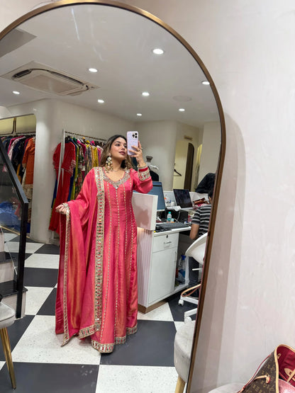 “Nuha” - Three Piece Anarkali Set