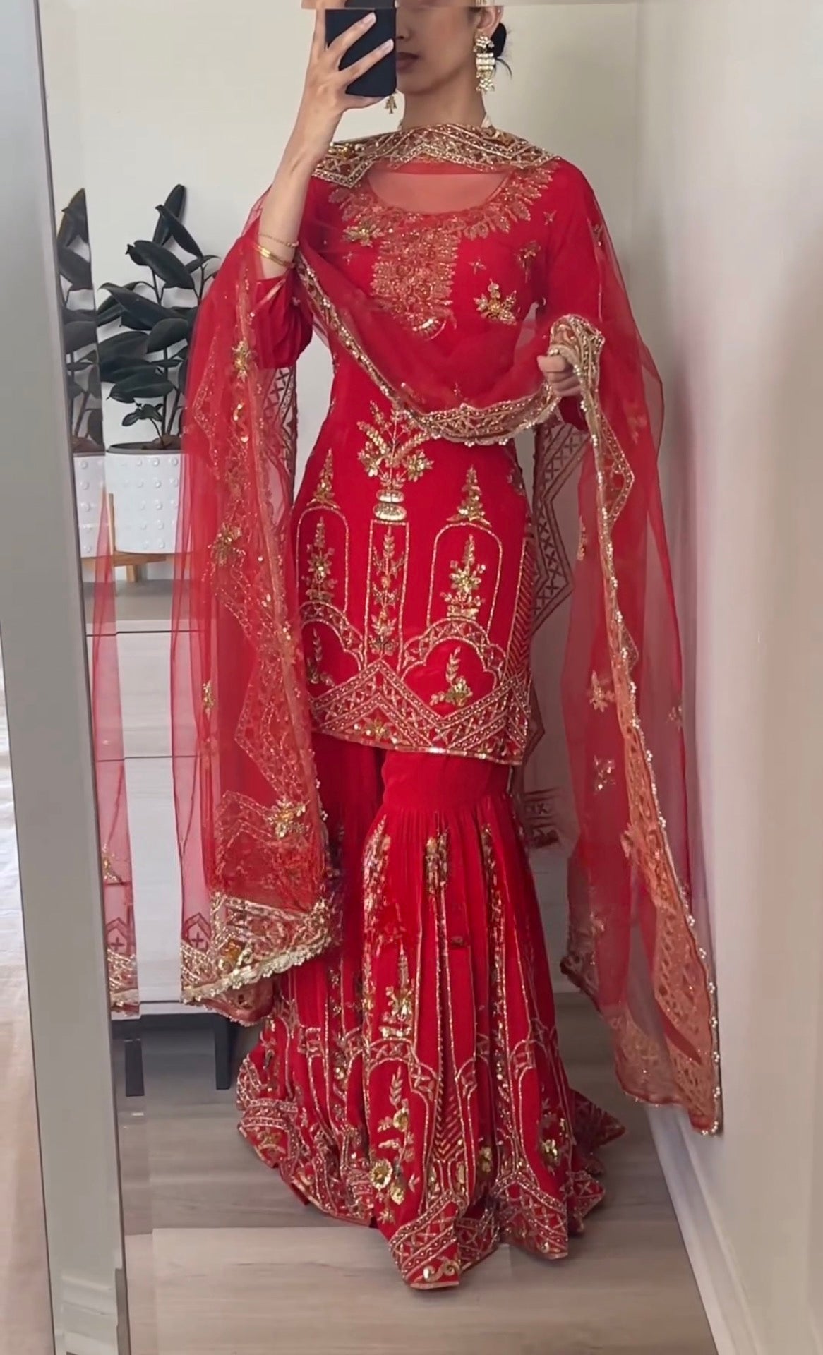 Priti Designer Party Wear Look Top , Sharara Plazzo And Dupatta Set