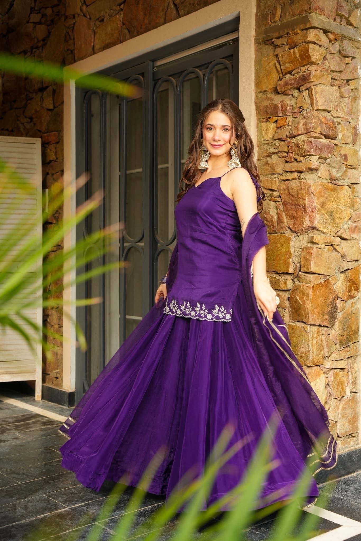 Zari Zikar Kurta Set