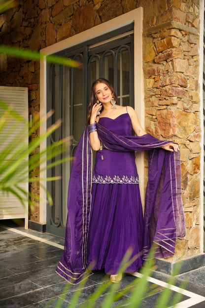 Zari Zikar Kurta Set