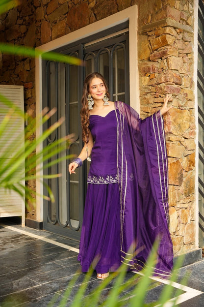 Zari Zikar Kurta Set