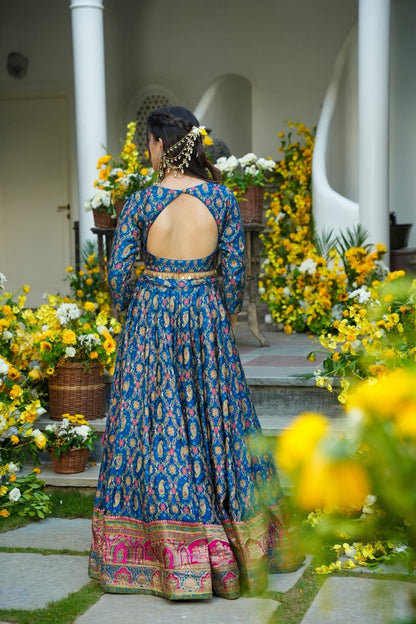 Raanya Blue Lehenga Choli Set