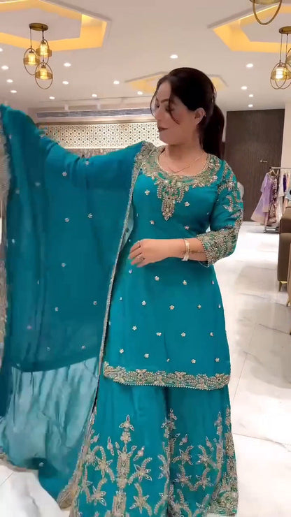 Afreen Moti Work Mughal Grace Sharara Set