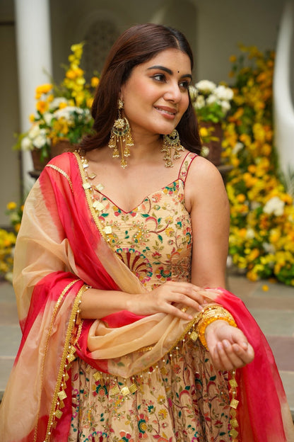 Ridhanya Clinker Festive Heavy Maxi Set