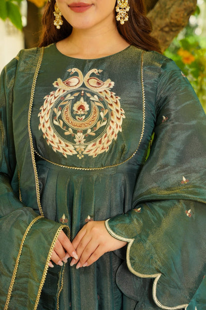 Ramora Flared Sleeves Anarkali Suit Set