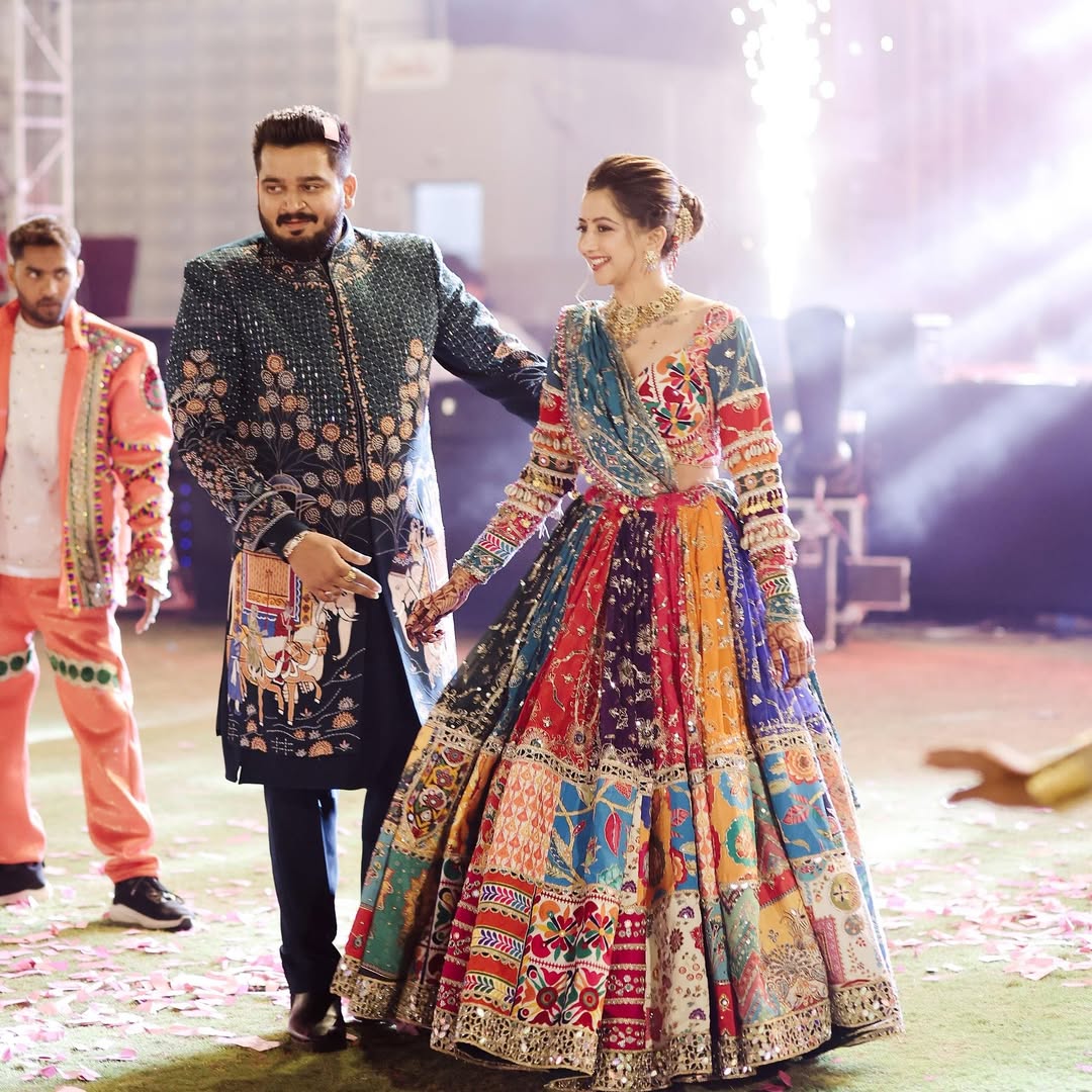 Rangrez Navratri Patchwork Embroidered Lehenga Choli