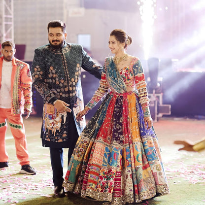 Rangrez Navratri Patchwork Embroidered Lehenga Choli