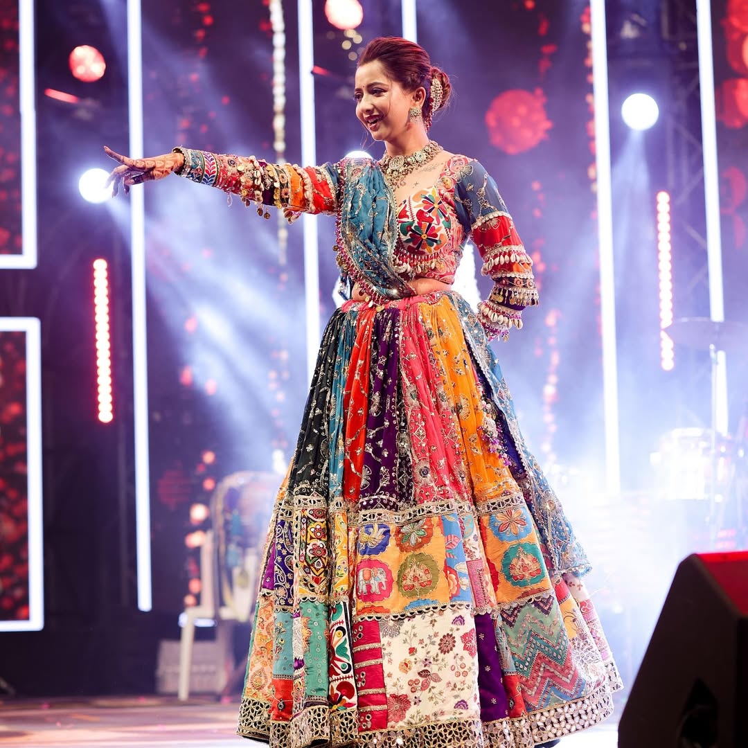 Rangrez Navratri Patchwork Embroidered Lehenga Choli