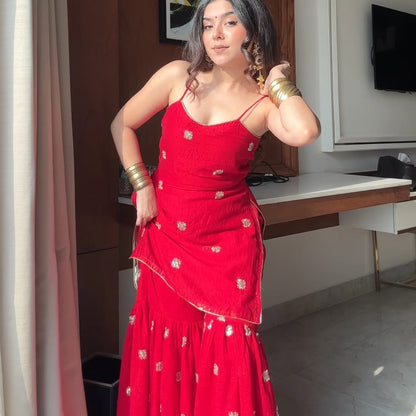 Neha Red Sharara Set