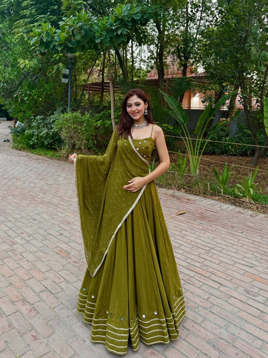 Raasleela Glow Mirror Work Navratri Lehenga Choli