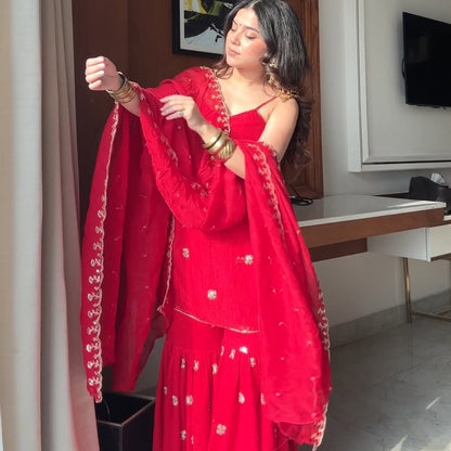 Neha Red Sharara Set