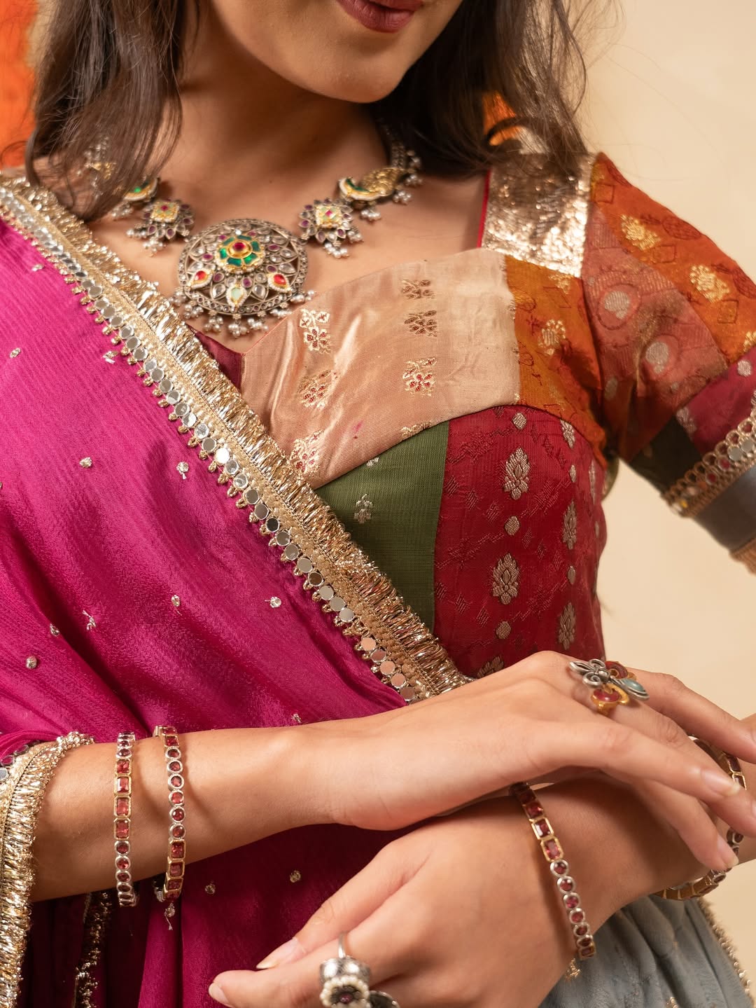 Kavya Grey Celebration Multicolor Border Lehenga choli