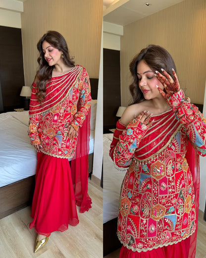 Heritage Handwork Patola Kurta Set