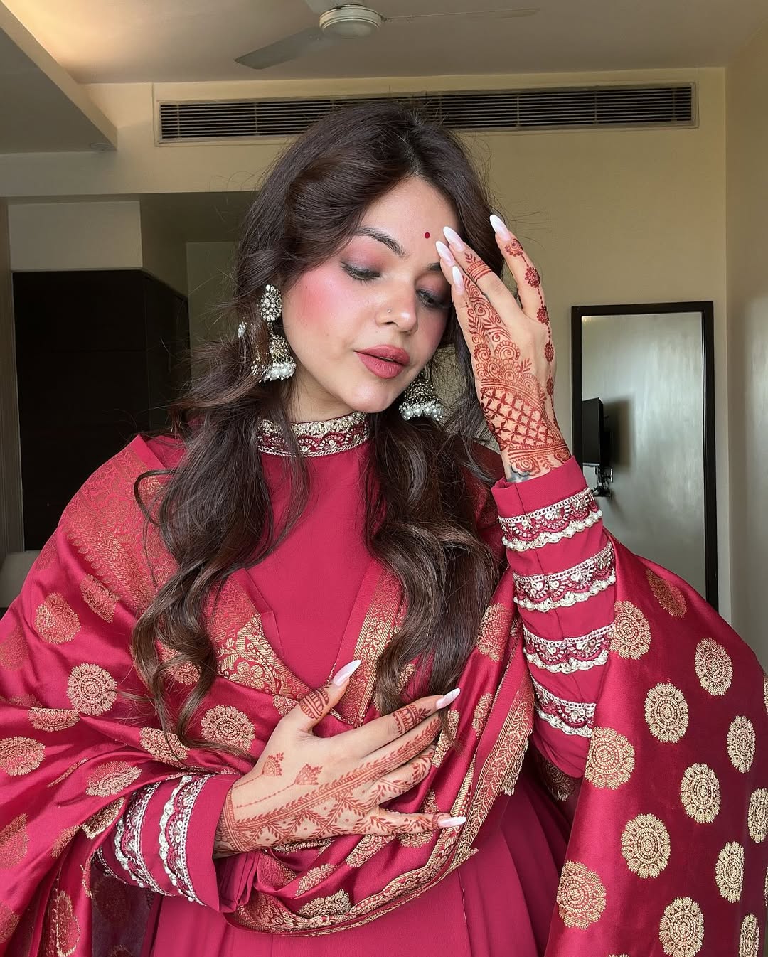 Regal Ruby Anarkali Ensemble