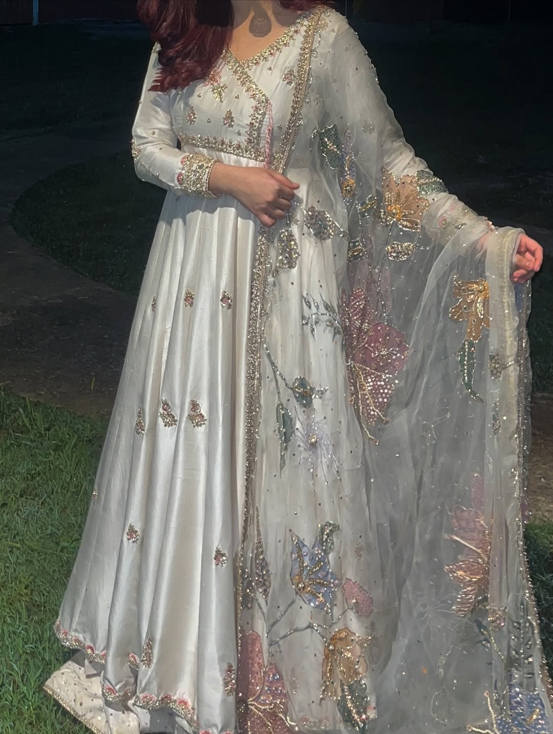 Pearl Glow Anarkali Gown