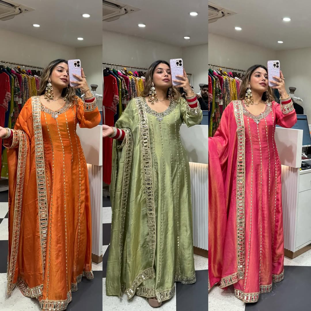 “Nuha” - Three Piece Anarkali Set