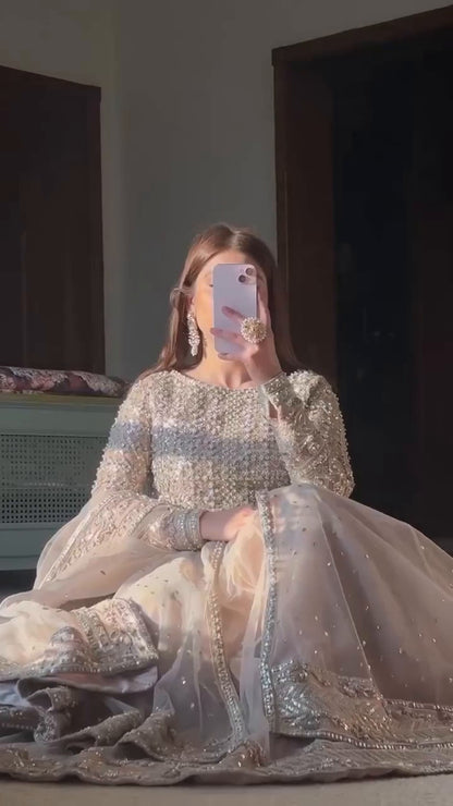 Meher Blush hand embroidery Anarkali