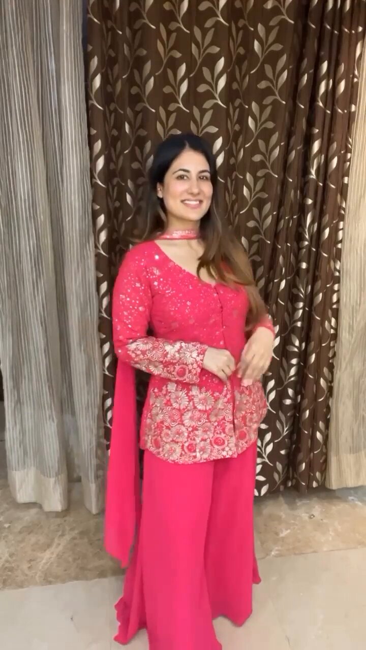 Navya Embroidered Georgette Sharara Set