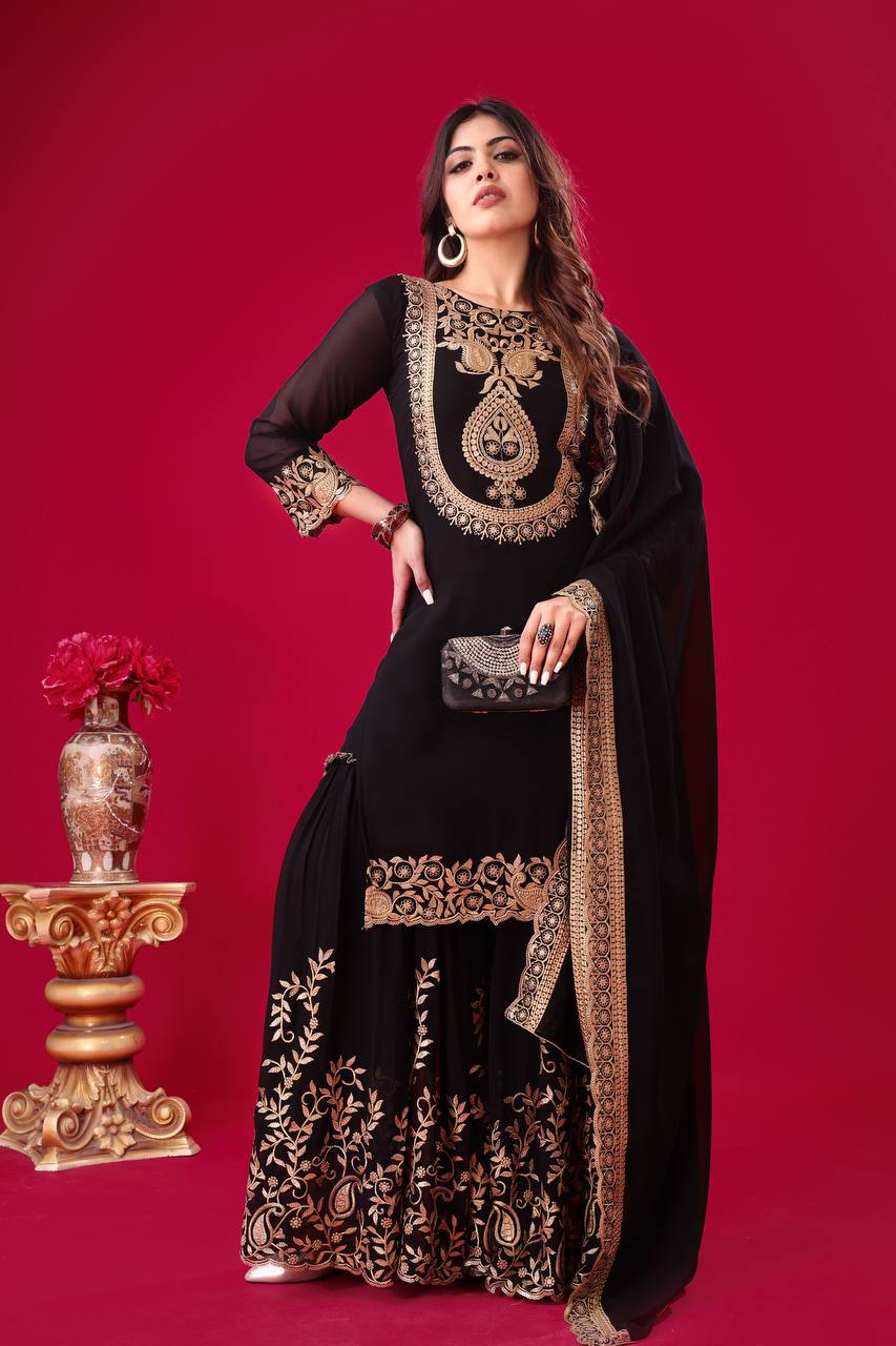 Roshan Raunak Partywear Sharara Suit