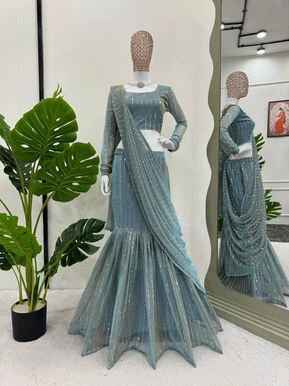 Drape Your Dreams with Gorgeous Lehenga Sarees