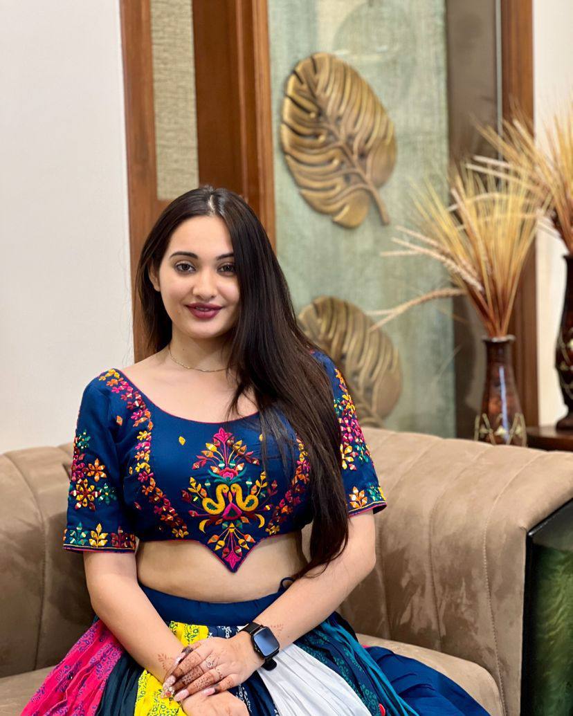 Multicolor Navratri Lehenga Choli with Intricate Embroidery