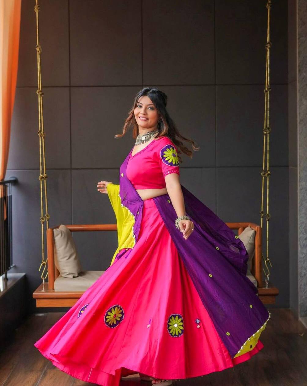 Festival Muse Pink & Purple Traditional Lehenga Choli