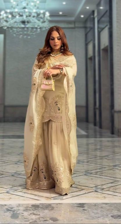 Noor-E-NikahEmbellished Sharara Suit Set Radiance
