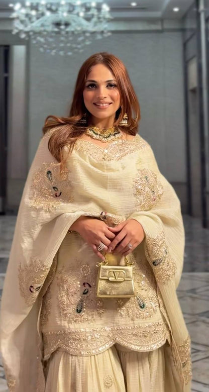 Noor-E-NikahEmbellished Sharara Suit Set Radiance