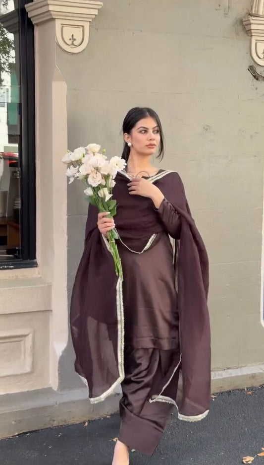 Wish New Designer Japan Satin Party Wear Suit