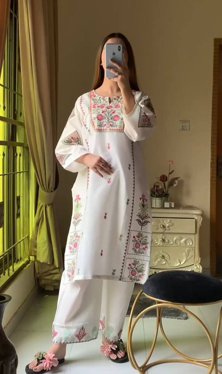 Aayat Phoolkari Hand Embroidered Summer Wear Suit
