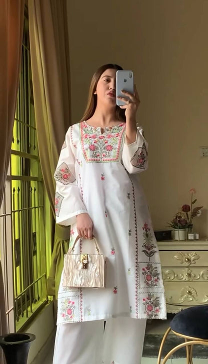 Aayat Phoolkari Hand Embroidered Summer Wear Suit