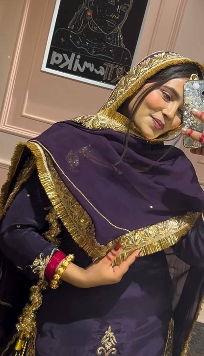 Royal Zari Embroidered Lehenga Set with Dupatta