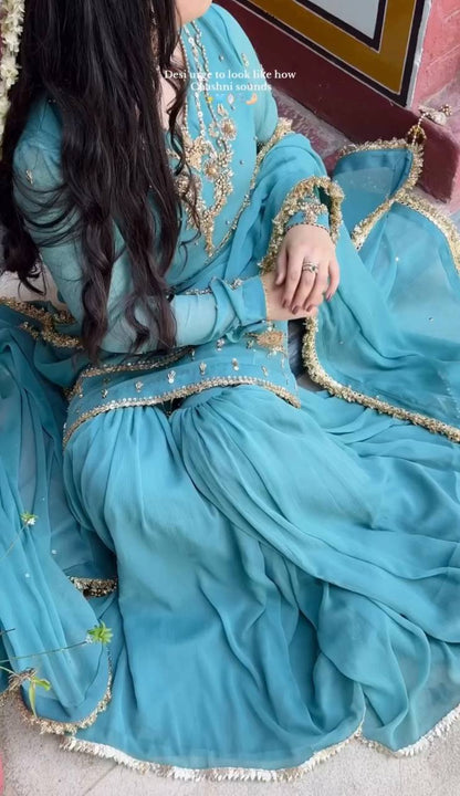 Jaipuri Riwaaz Party Wear Georgette Designer Sharara