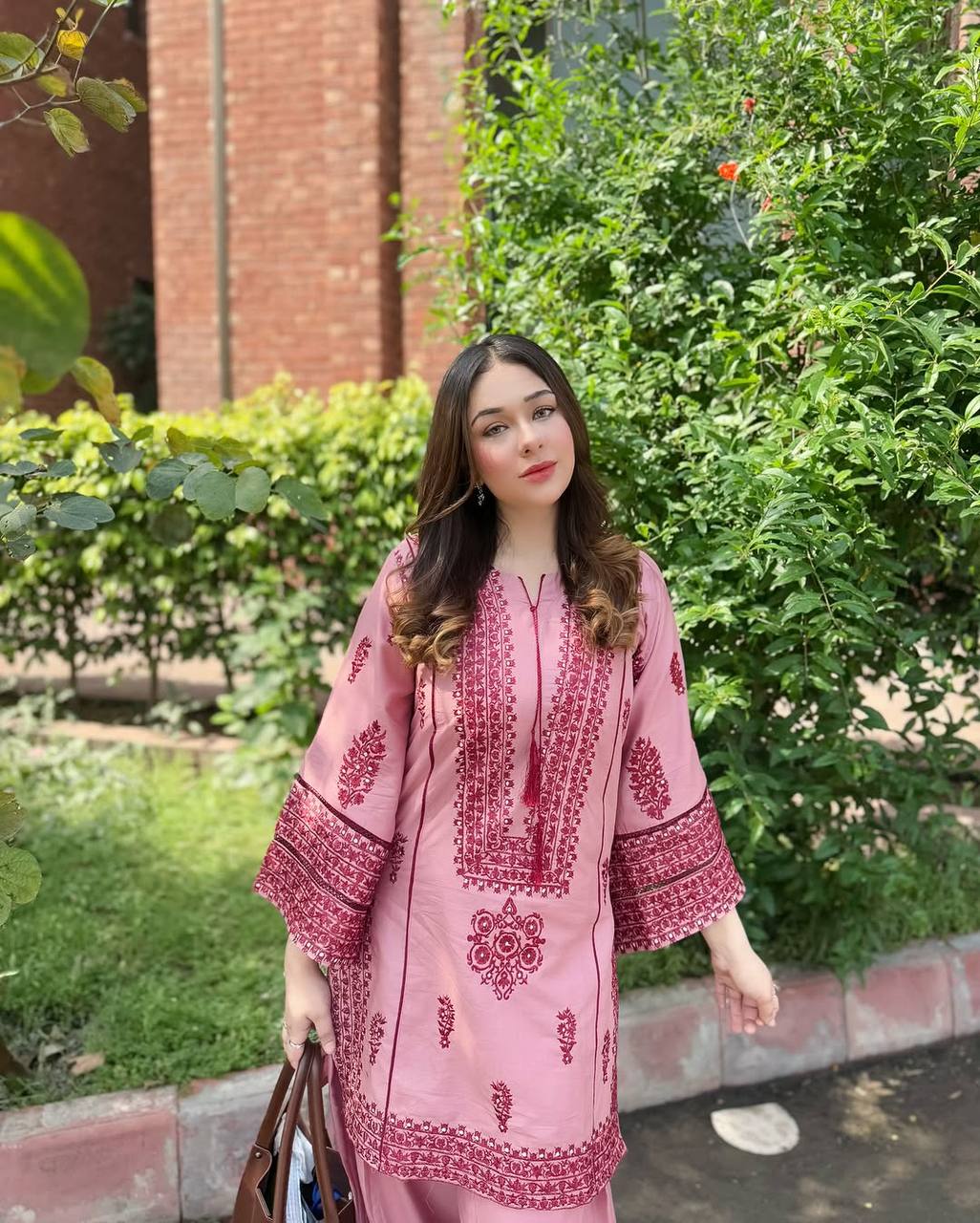 Pink Parinda New Designer Heavy Cotton Salwar Suit