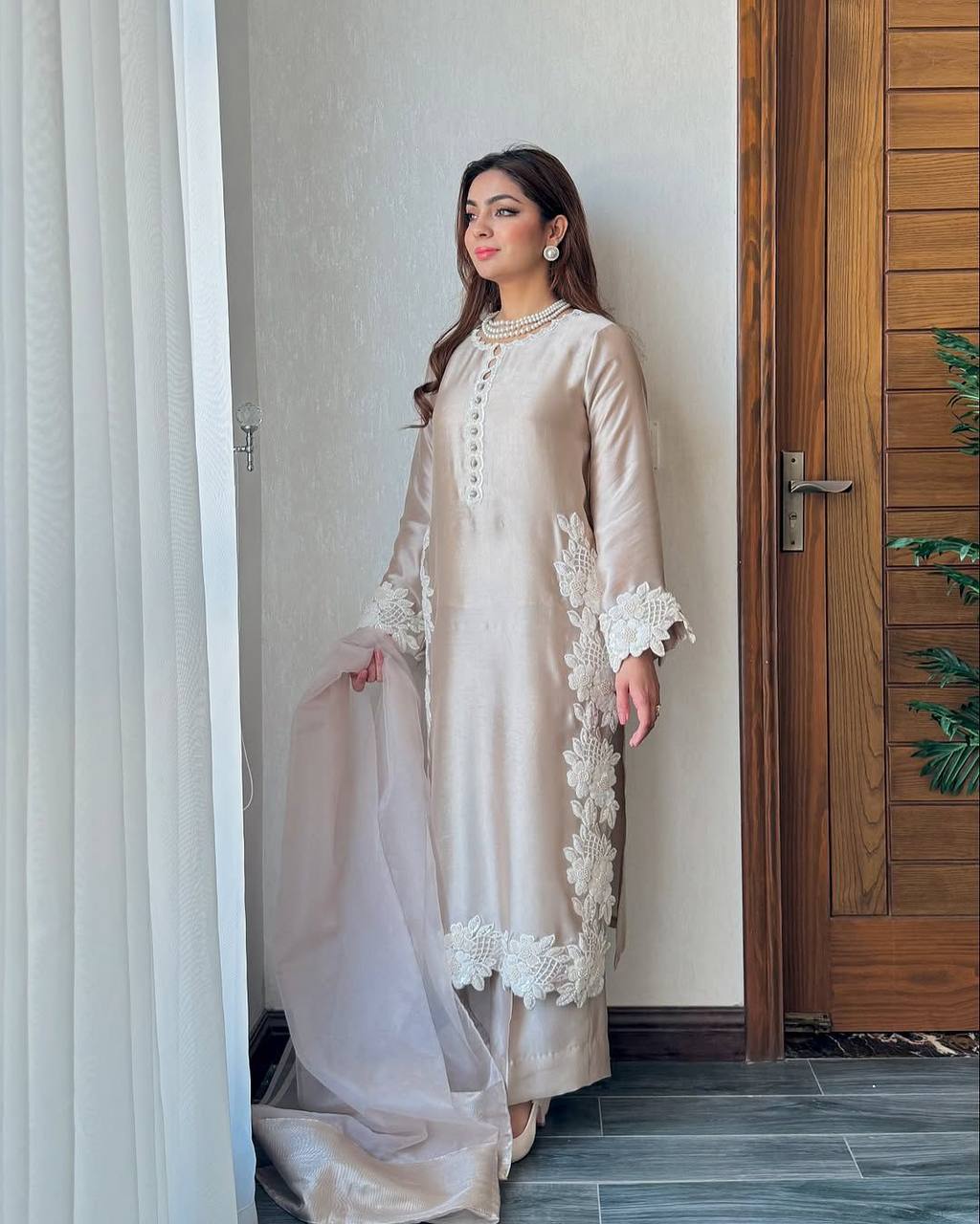 Zarine Noora Heavy Peral Moti Hand Work Suit