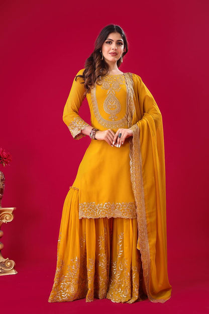 Roshan Raunak Partywear Sharara Suit