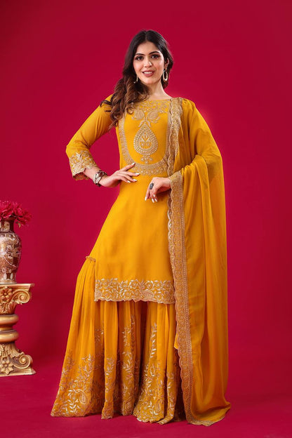 Roshan Raunak Partywear Sharara Suit