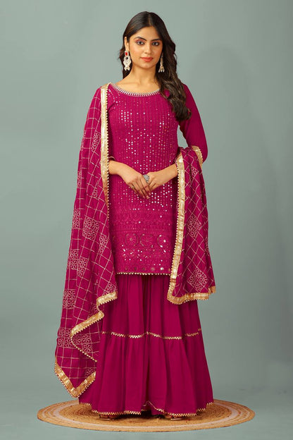 Golden Glam A Fusion of Tradition Sharara Set