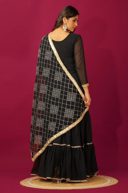 Golden Glam A Fusion of Tradition Sharara Set