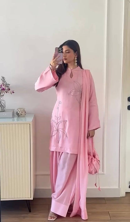 Ruhi Hotfix Real jarkhand diamond Farshi Palzoo Suit