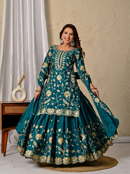 Diana chinnon Silk  Designer Party Wear Lehenga Styles