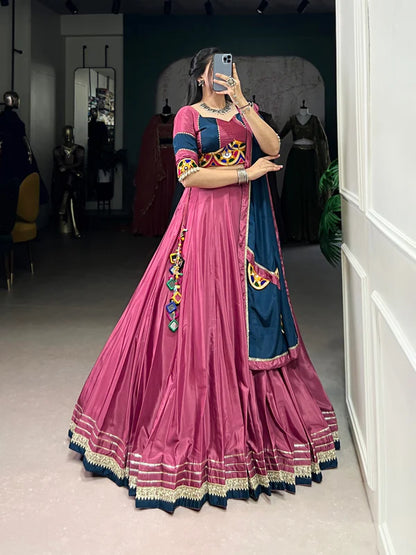 ColorCraze Sequins Thread Embroidery Gotta Patti Lace Lehenga choli