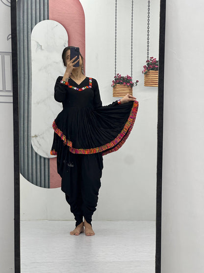 Traditional Black Kediyu with Colorful Accents