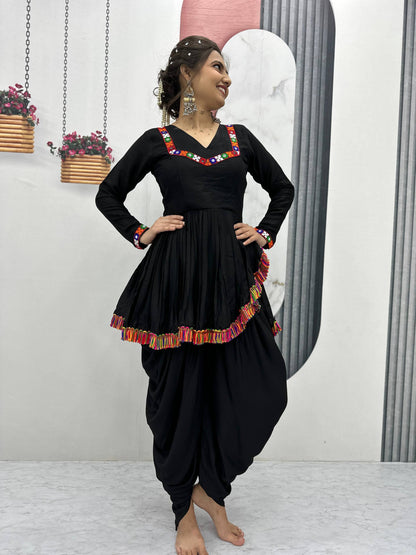 Traditional Black Kediyu with Colorful Accents